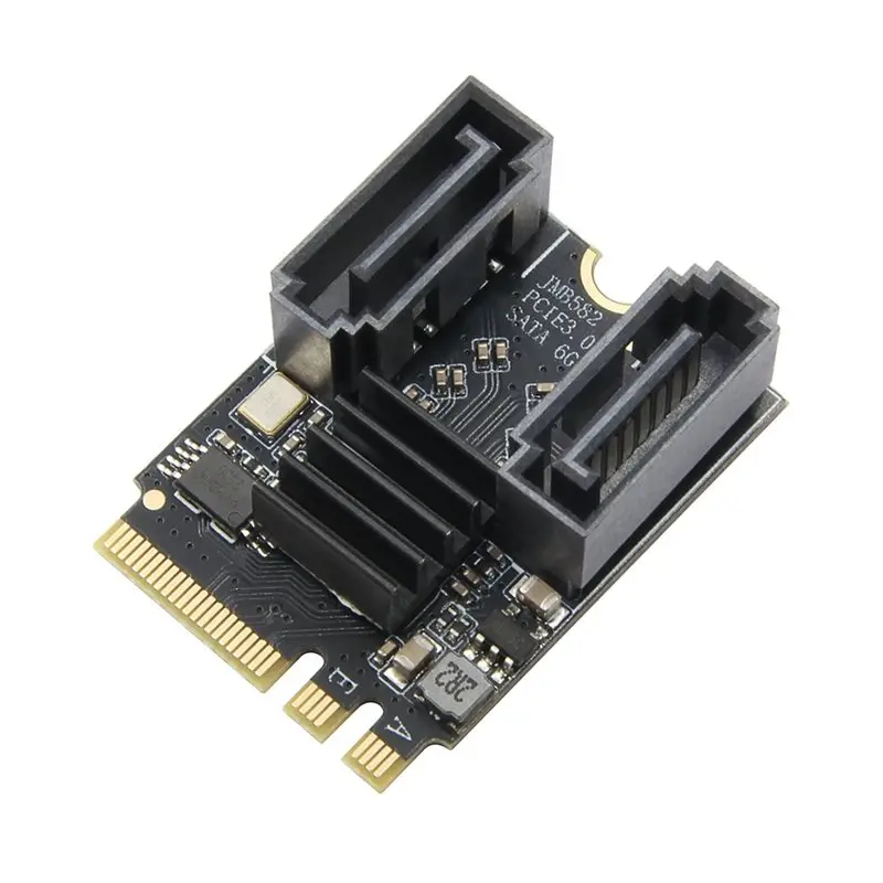 

M.2 KEY A+E на 2 порта SATA3.0 Карта расширения WIFI M.2 к SSD SATA Карта адаптера жесткого диска для NGFF 2230 Карта адаптера SSD-ABIU
