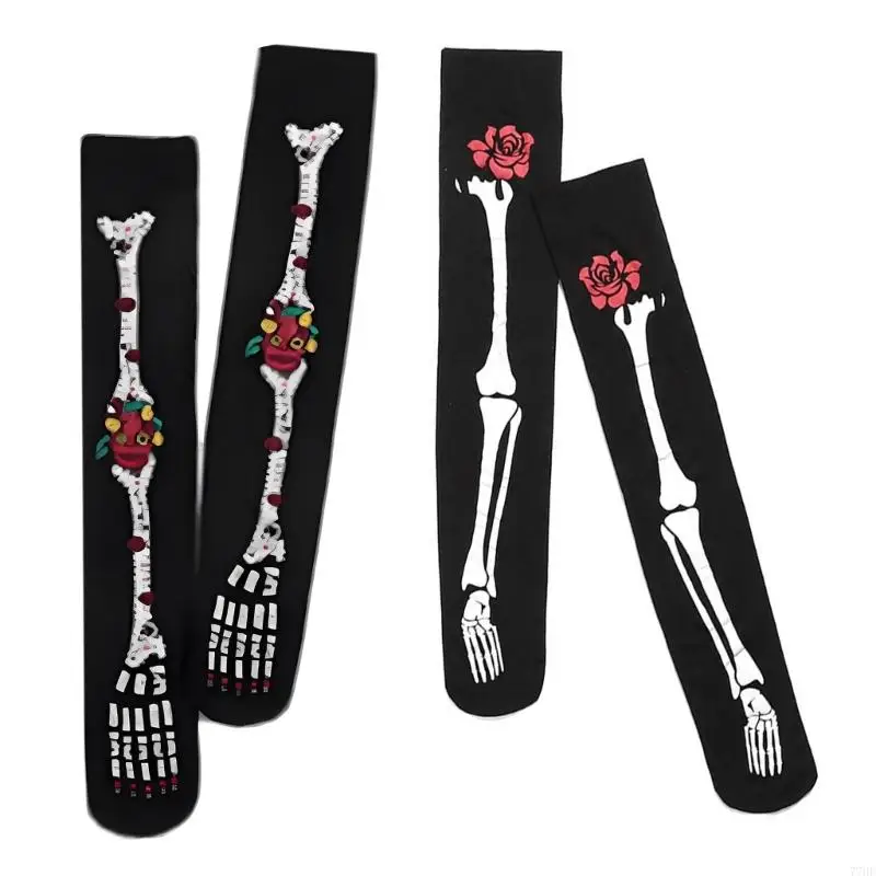 77He Women Halloween Kousen Rettery Nylon Legwear voor cosplaydans en feestelijk evenement