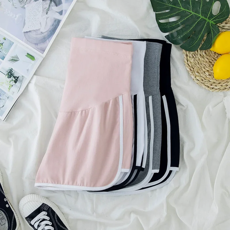 100% Cotton Thin Casual Shorts for Maternity Wide Leg Loose High Waist Belly Home Wear for Pregnant Women Summer Pregnancy Youth