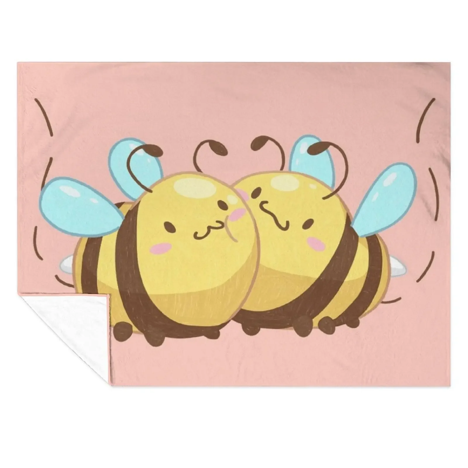 

2 Bee Loved Throw Blanket Hairys Stuffeds Kid'S Summer Beddings Blankets