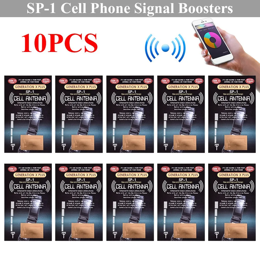 10PCS SP-1 Outdoor Mobile Phone Signal Enhancement Antenna Booster Improve Stickers Camping Tools Signal Amplifier