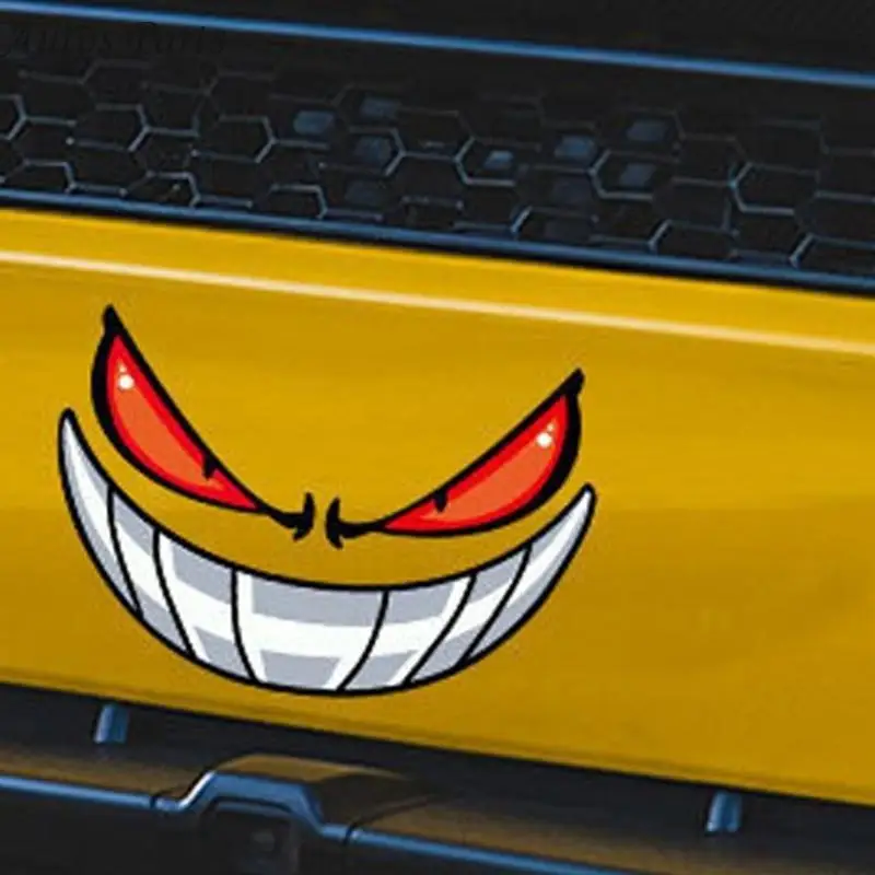 

57BA Dark Aesthetic Reflective Vehicle Sticker Edgy Motorcycles Sticker Gothic Raised Eye Decal Decorative for Night Ridings