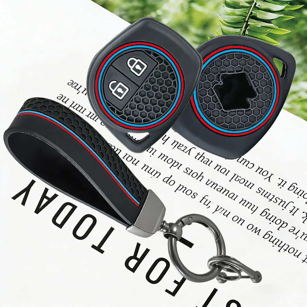 Silicone Car Remote Key Cover Case For Suzuki Swift Ignis Vitara Liana Ciaz Baleno 2 Button Car Key Fob Case Cover Shell Decor