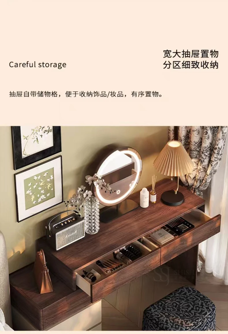 Mesa de cabeceira, cômoda, penteadeira integrada, cômoda de canto, cômoda de canto