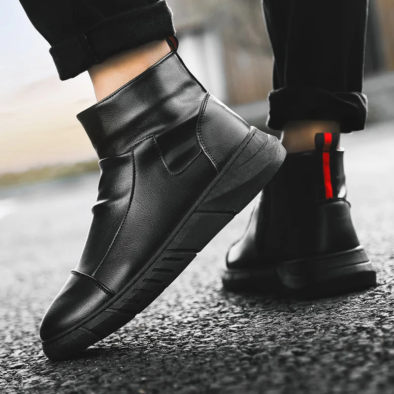 Trendy Men Short Boot Men Shoe Men Fashion Work Boot Waterproof Platform Boot Sneakers Zapatos Para Hombres Zapatillas De Hombre