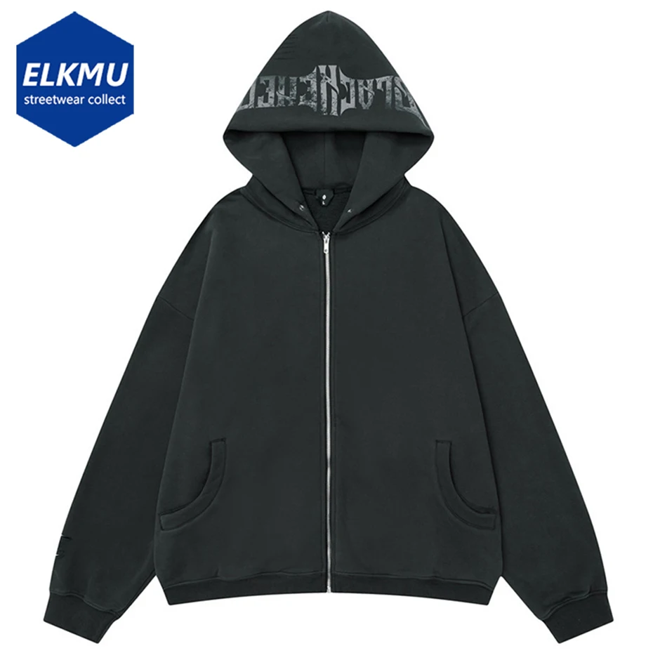 

Men Vintage Hoodies Graphic Printed Harajuku Streetwear Hoodie Zipper Hooded Sweatshirts Jackets Oversized Hip Hop Hoodies