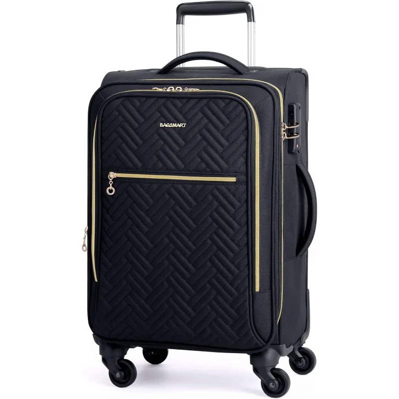 

Carry On Luggage 20 Inch,Softside Expandable Suitcase with Spinner Wheels, Luggage 22x14x9 Airline