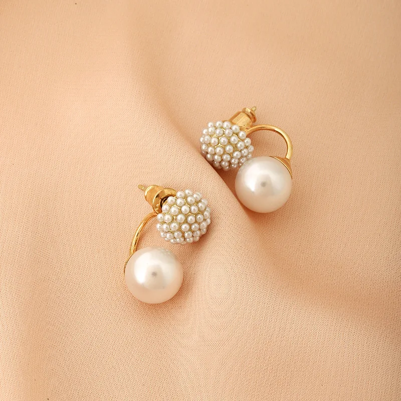 New Arrive Fashion Simple big pearl clip on Earrings For Women jewelry Korean design Elegant Simulated Pearl earrings