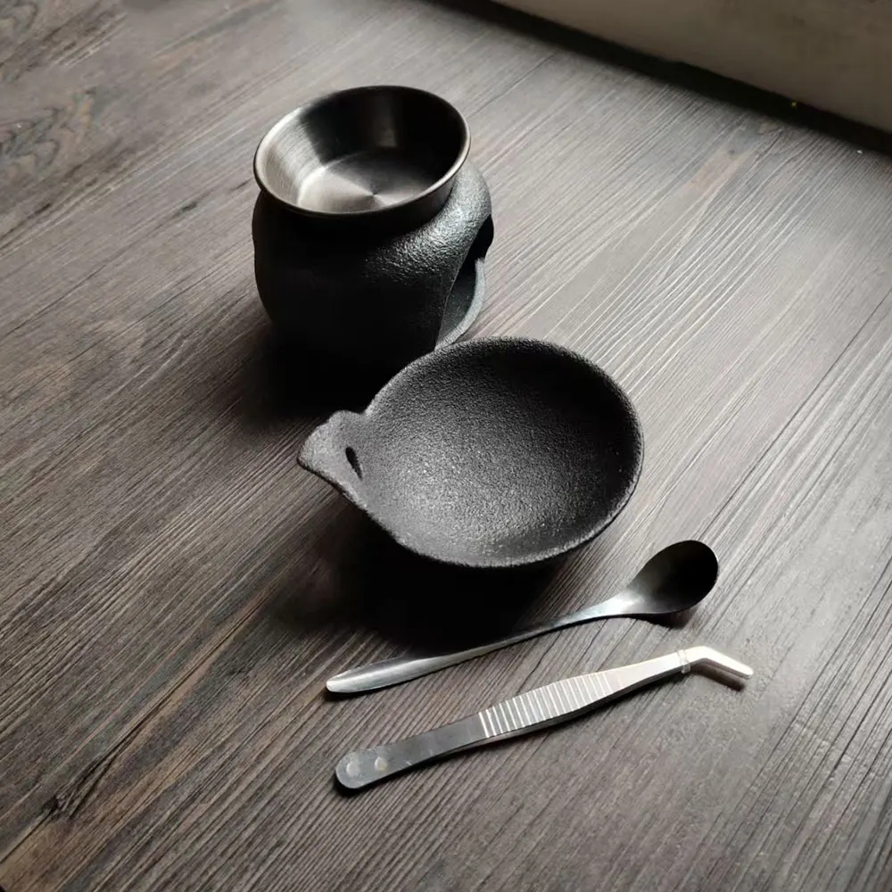 Multifunktionaler Keramik-Räuchergefäß zum Heizen verschiedener Weihrauch, ätherische Öle, Harze, Tees, Weihrauch, Geschenk für Weihnachten