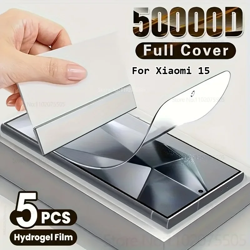

5 упаковок гидрогелевой пленки для Xiaomi 15 14 13 12 11 Ultra Privacy/HD/матовая защитная пленка для экрана Xiaomi 15S Pro 114 13 12 11 Pro Film