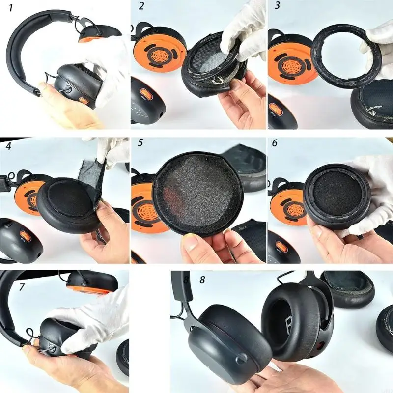 L4MD Ear Pads Headband Sponge Cushion Replacement Elastic Cushion Earmuffs for Beyerdynamic MMX 150 MMX 100 Gaming Headset