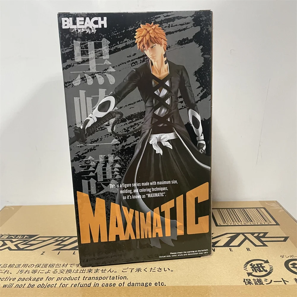 In Stock Original Anime Figure BLEACH MAXIMATIC ICHIGO KUROSAKI Action Figurine Toys Model Collection Figurals 25cm Doll