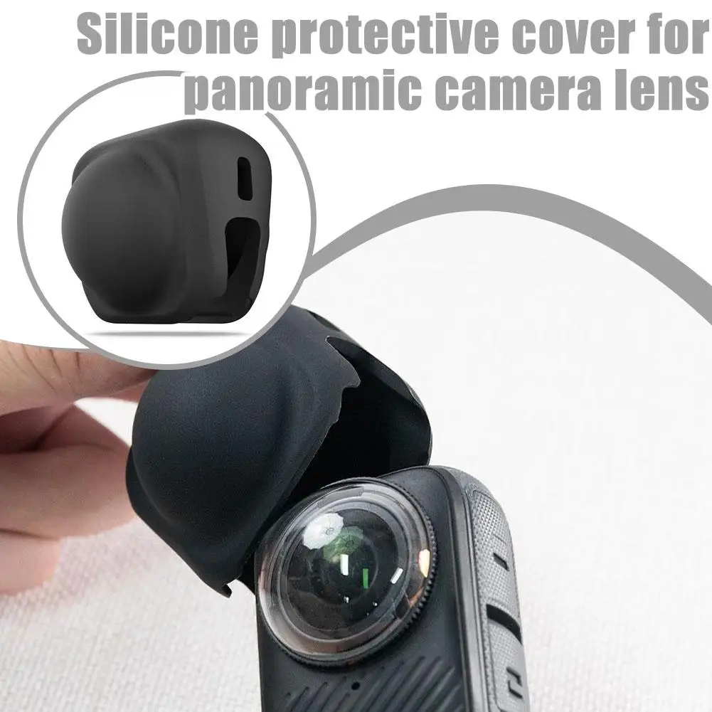 For Shadow Stone Insta360 X4 Panoramic Camera Lens Protective Scratch Resistant Silicone Cover Cover Cover Lens Y3R2