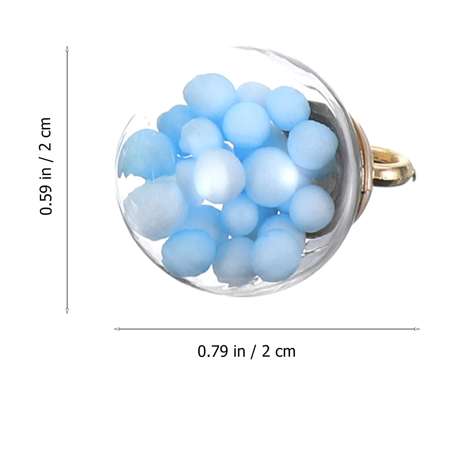 

10Pcs Glass Balls Charms Clear Glass Hanging Pendants DIY Earring Necklace Keychain Jewelry Making Accessories