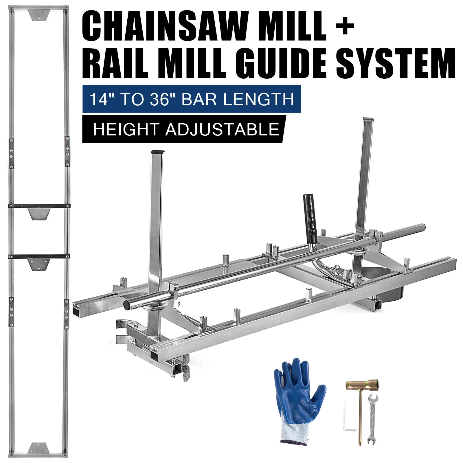 Chainsaw Mill Planking Milling 36Inch Guide Bar Wood Lumber Cutting  Table Saw Woodworker Portable Aluminum Chain Saw Mill