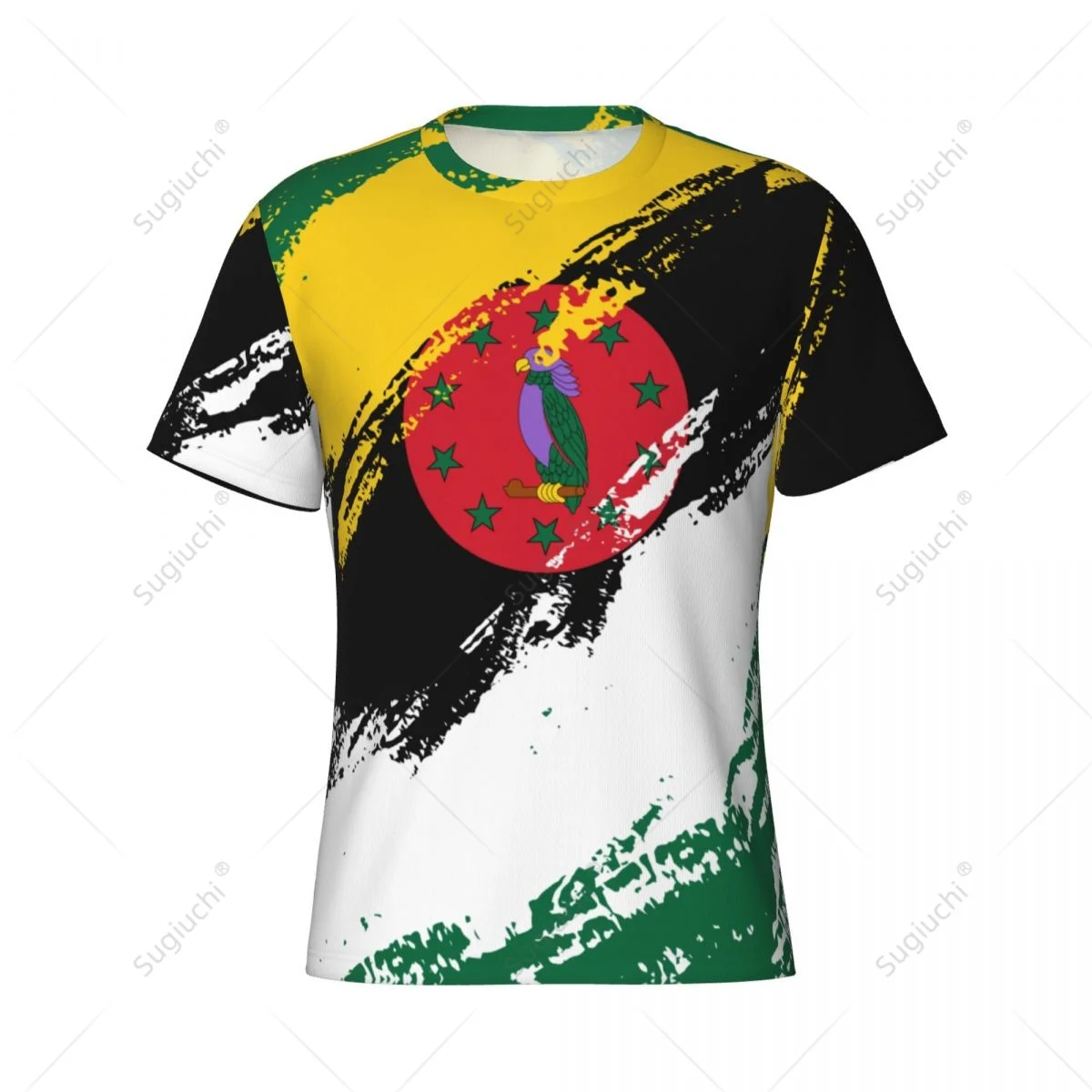 Custom Name Nunber Dominica Flag Color Men Tight Sports T-shirt Women Tees jersey For Soccer Football Fans