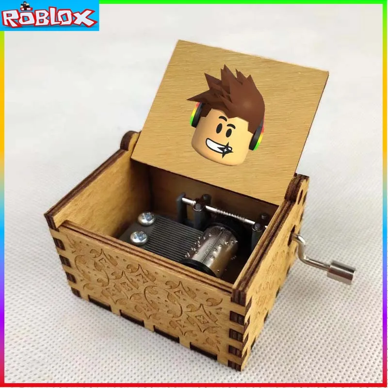 

Music Box Around The Game ROBLOX Cartoon Classic Hand-cranked Music Box Boutique Decoration Retro Wooden Music Box Creative Gift