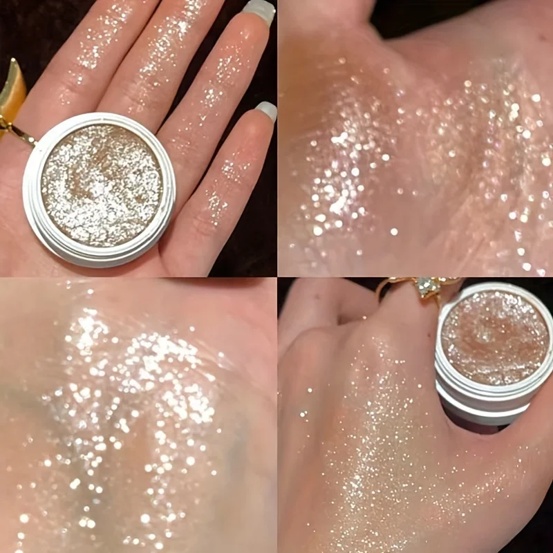 Shimmer Glitter Mashed Potatoes Highlighter Shine Highlighter Makeup Gel Face and Body Brighten Glitter Natural Contour Makeup