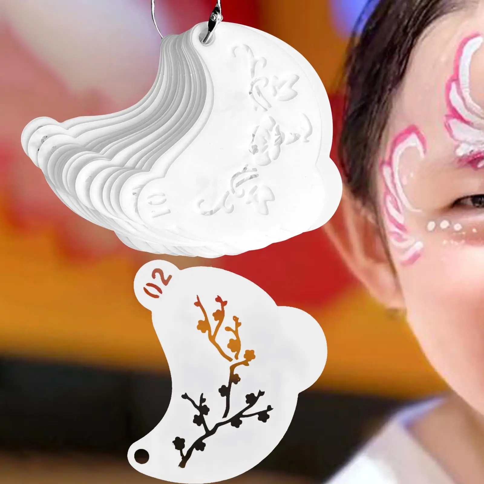 

25x Face Paint Stencils Facial Painting Stencils for Carnival Festival Party