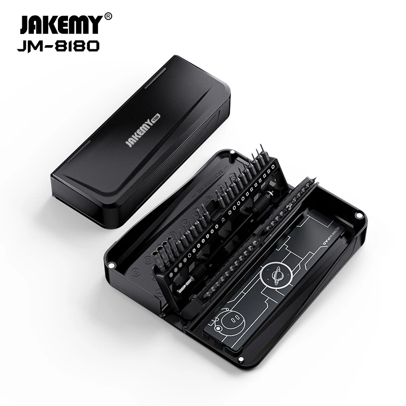 JAKEMY JM-8180 47-IN-1 Precision Screwdriver Set Magnetic CR-V Torx Phillips Head for Mobile Phone Camera Glasses Maintenance