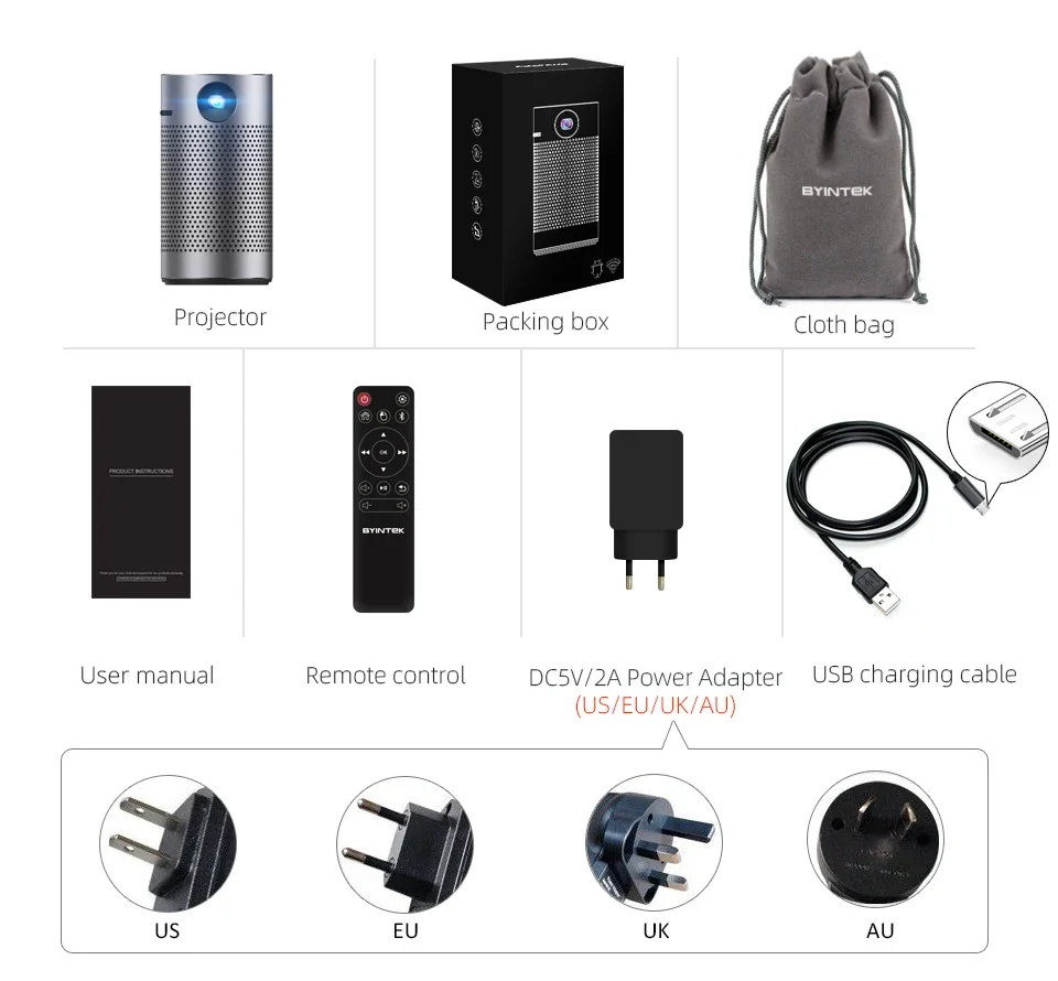 Mini dlp led android smart projektor wifi tragbarer taschen projektor kleiner projektor mit batterie für camping