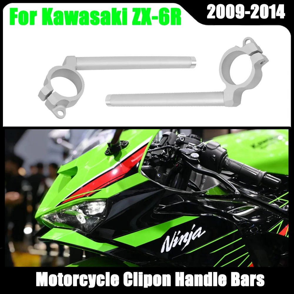 

For Kawasaki ZX-6R ZX6R ZX 6R 2009-2014 2013 2012 2011 49mm Motorcycle Fork Tube Clip-On Handlebars Clip Ons Handle Bar Grips
