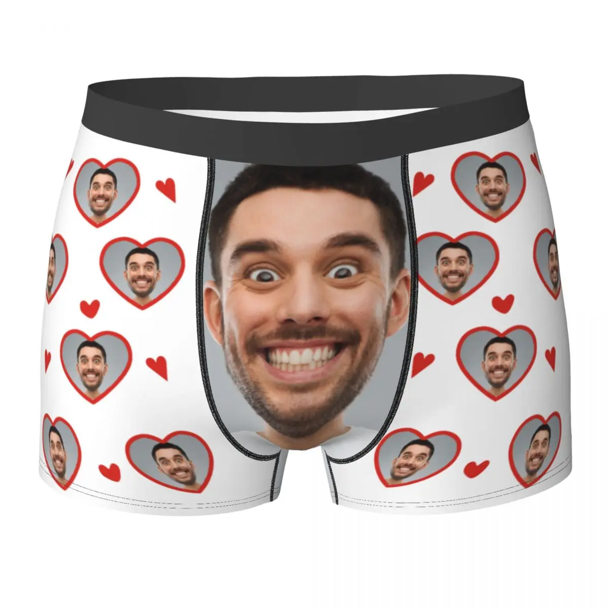 Funny Boxer Personalize Boxer Face Custom Photo Shorts Panties Briefs Men\'s Long Underwear Breathable Underpants for Homme