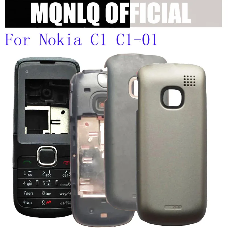New Full Hosing For Nokia C1-01 Back Cover + Middle Frame + Front Frame + Keypad