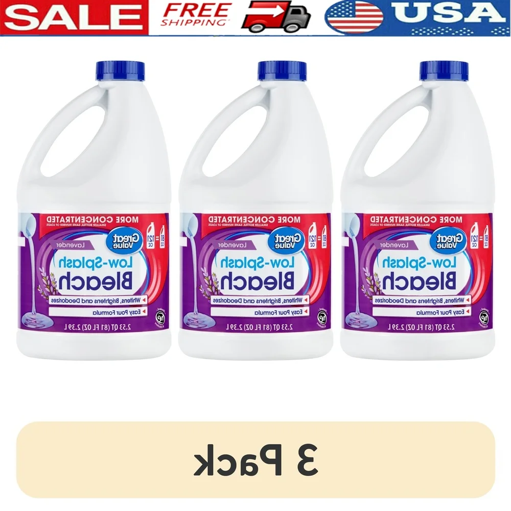 Limpiador de ropa perfumado con fragancia de lavanda, desodorante multisuperficie, quitamanchas resistente, uso doméstico, fácil de verter, bajo salpicaduras, 81oz