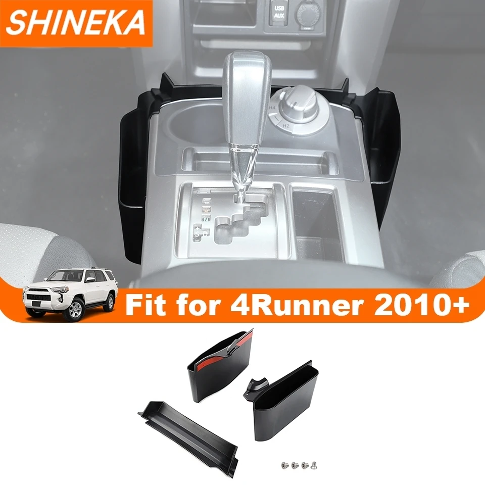 SHINEKA Stowing Tidying Gear Shift Storage Box Phone Holder Organizer Tray For 4Runner 2010-2023 Up Car Interior Accessories