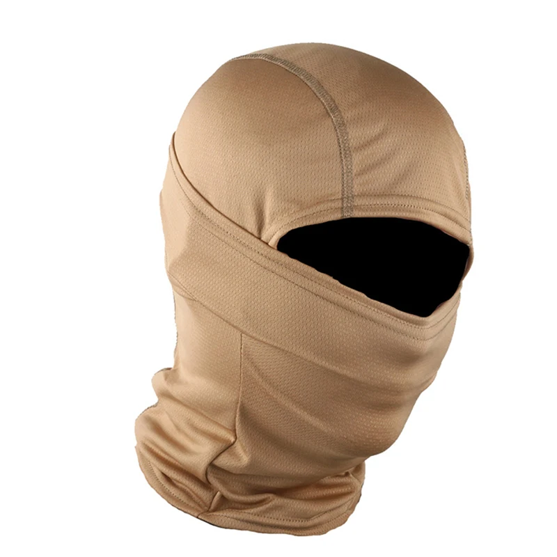 Outdoor Balaclava Mask Military Tactical Mask Silicone Half Mask Windproof Helmet Airsoft Hunting CS Game Sunscreen Hat