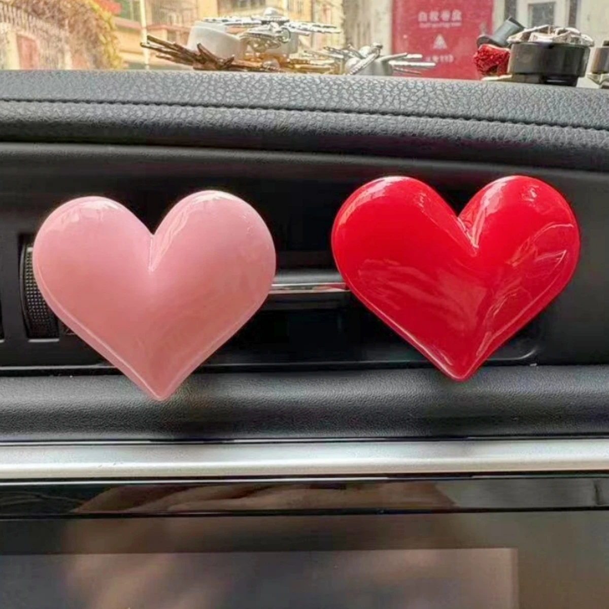 

Heart-Shaped Vent Clip Auto Accessories Air Freshener Aroma Auto Vent Outlet Clip Fragrance Aromatherapy Perfume Decor Vent Clip