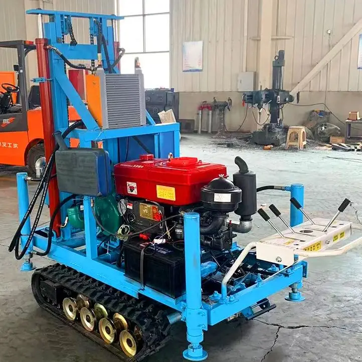 

Customized Hydraulic Water Well Drilling Rig Wheeled Crawler Mobile 22-35HP High Efficiency 100-180m Drilling Depth