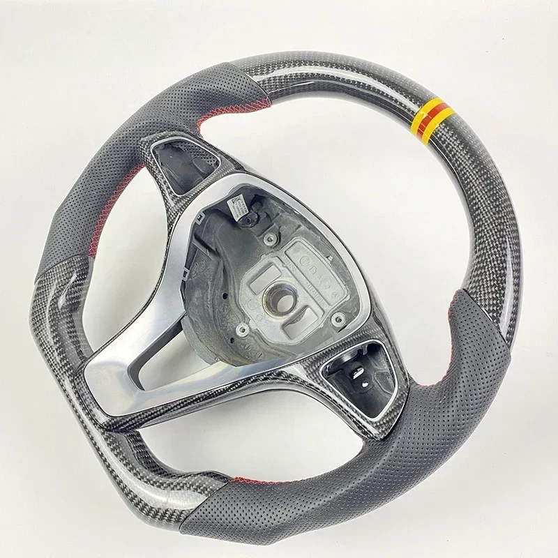 AUTO RACING CAR STEERING WHEEL FOR Mercedes-Benz W205 C CLASS C200 E300 C220 C300 C400 C450 CARBON FIBER STEERING WHEEL