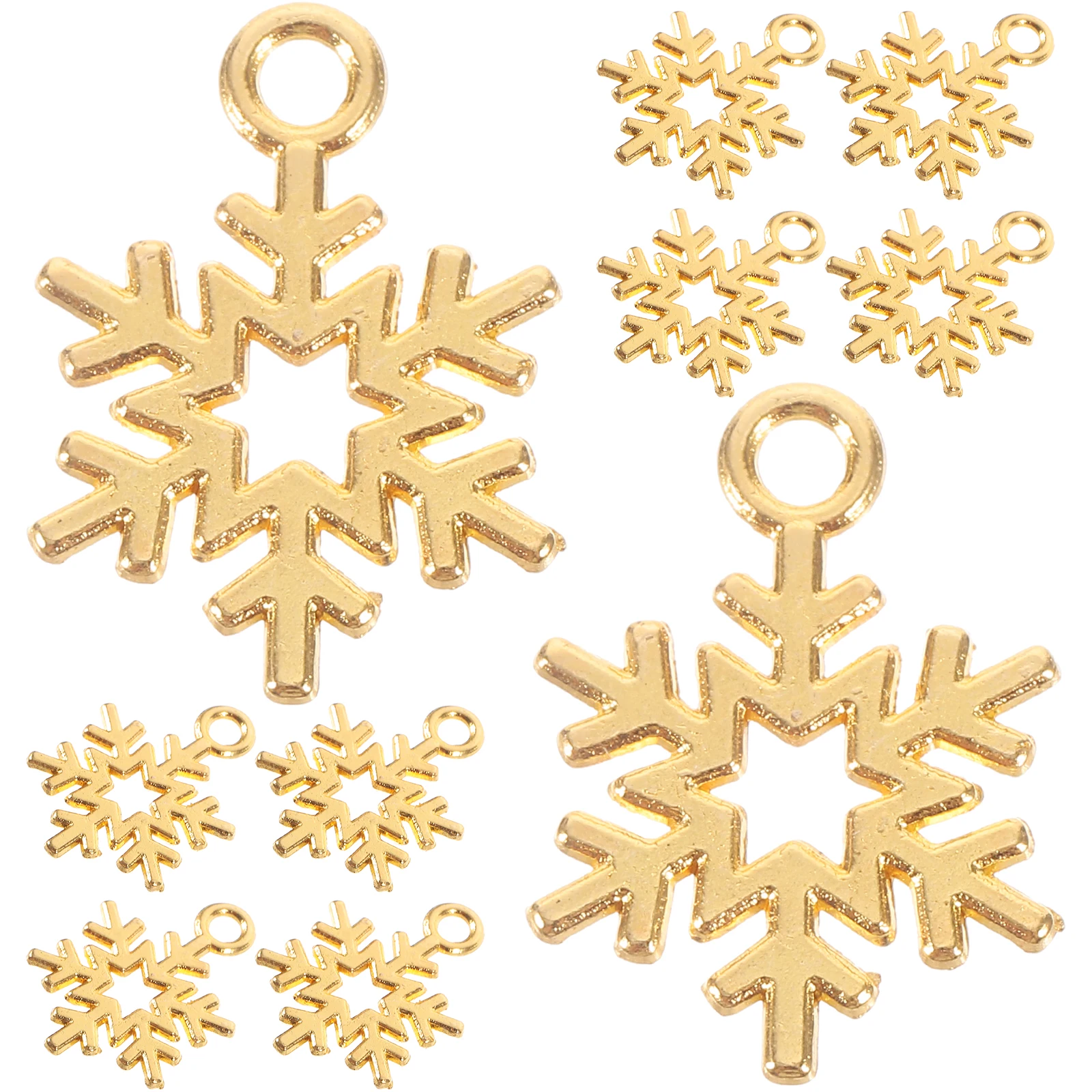 

100 Pcs Snowflake Pendant Ornaments Craft Hanging Jewelry Snowflakes Decorations Charms for Crafts Alloy Pendants Miss