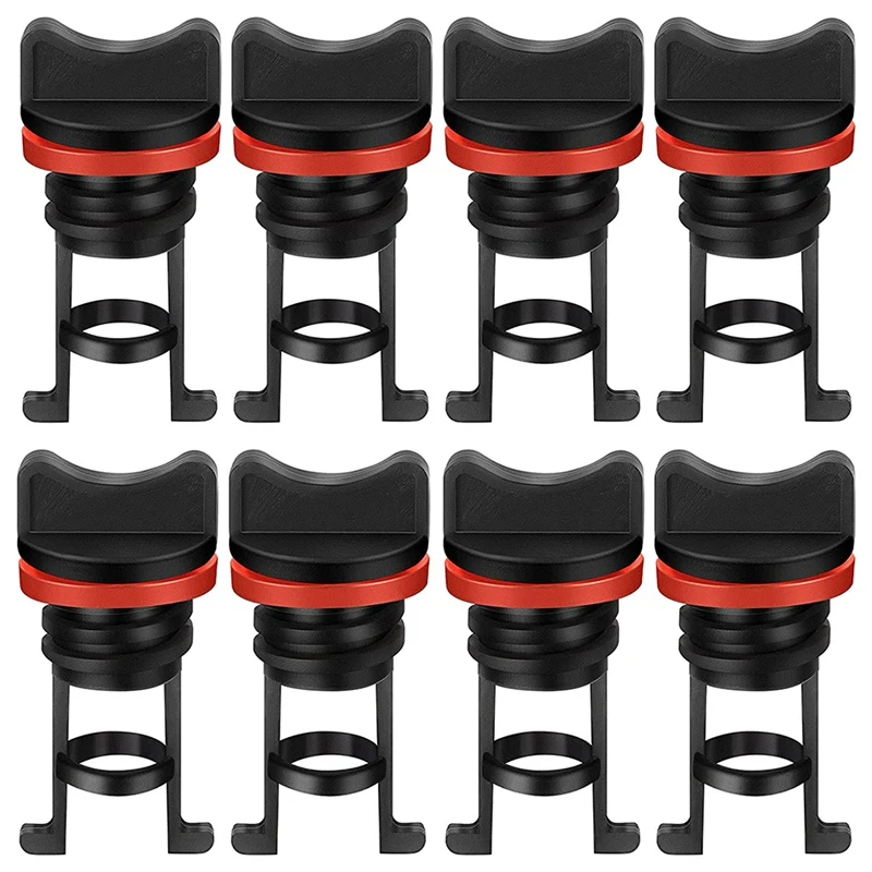 8PCS Nylon Kayak Scupper Plug Kit Thread Drain Plugs Canoe Boat Hull Thread Drain Plugs For Kayak Dinghy Canoe Boat