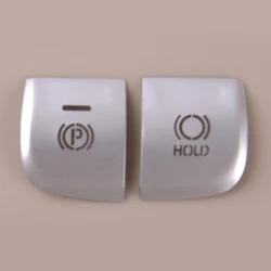 Silver Aluminium Alloy Auto Gear Parking Holding Function Button Trim Cover LHD Fit for Toyota Corolla 2019 2020 2021 2022 2023