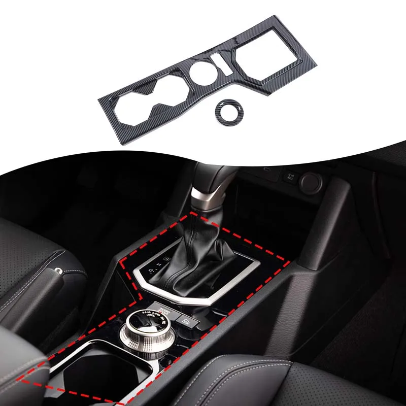 

2Pcs ABS carbon fiber For Mitsubishi L200 2024+ car center control gear box decorative sticker interior protection accessories