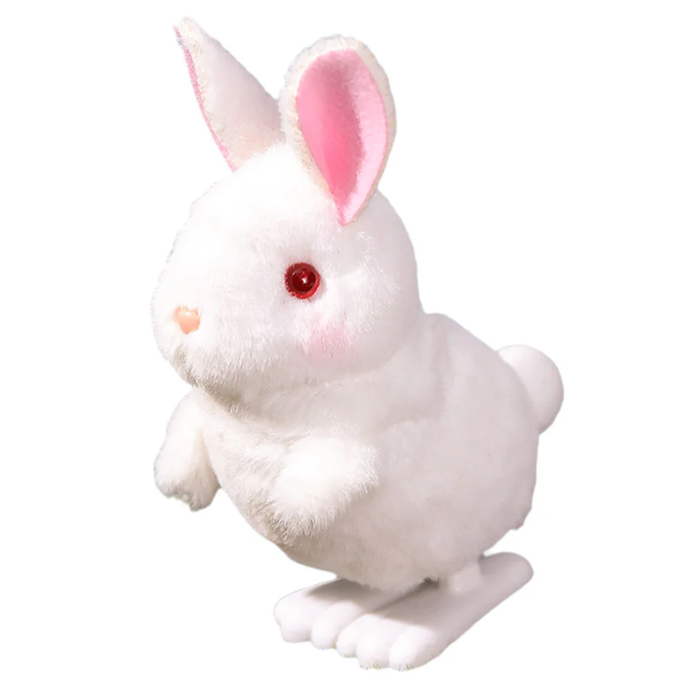 Plush Hopping Bunny Toy Funny Stuffed Animal Reversible Cuddle Wind Up Pets Baby Classroom Prizes Filling