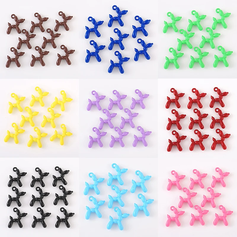 10 stücke 15x19mm 3d Ballon Hund Metall Charms Anhänger Ohrring Armband Schlüssel anhänger DIY Halskette Schmuck herstellung