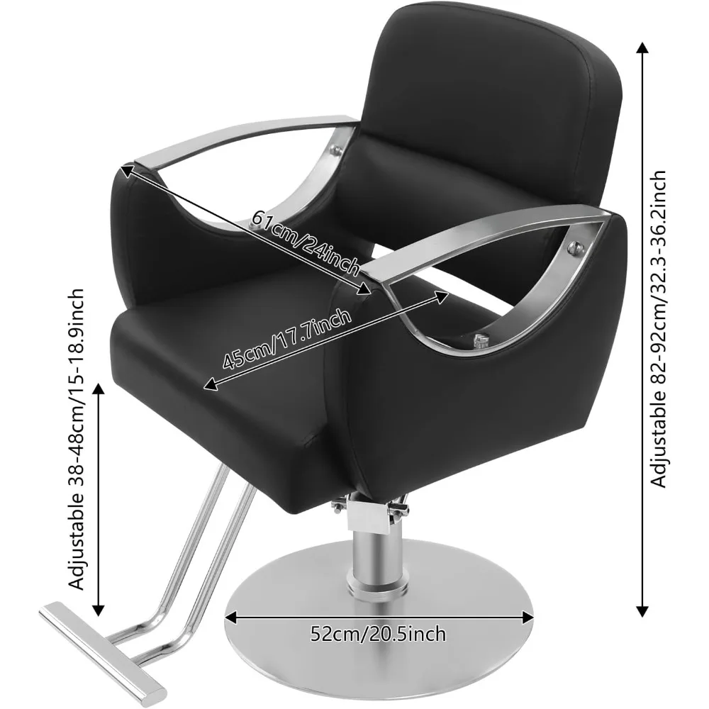 كرسي حلاق هيدروليكي دوار 360 درجة لصالونات الشعر والتجميل، مثالي للتصفيف وجلسلات الوشم #2