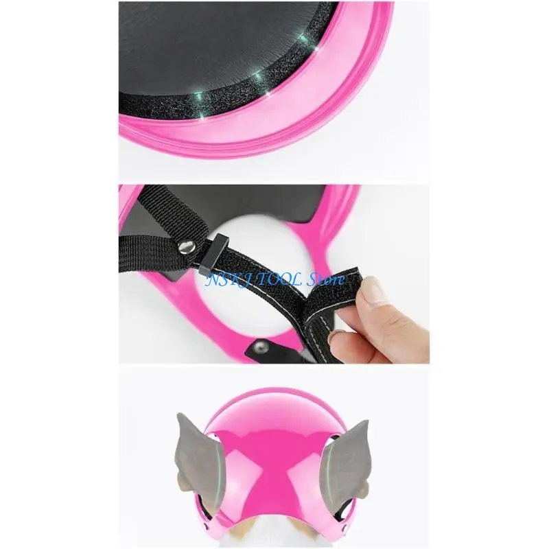 

L8RC Pet Helmet Durablity Dresses up Outdoor Sport Cycling Motorcycle Safety Pet Helmet Safety Outdoor Pet Motorcycle Hat