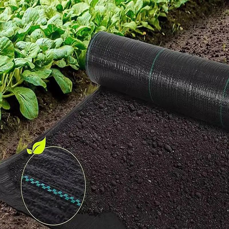 20250.8m×200m PP織り雑草防止シート、植物用防草農業用マルチクロス、温室除草マット、透水性