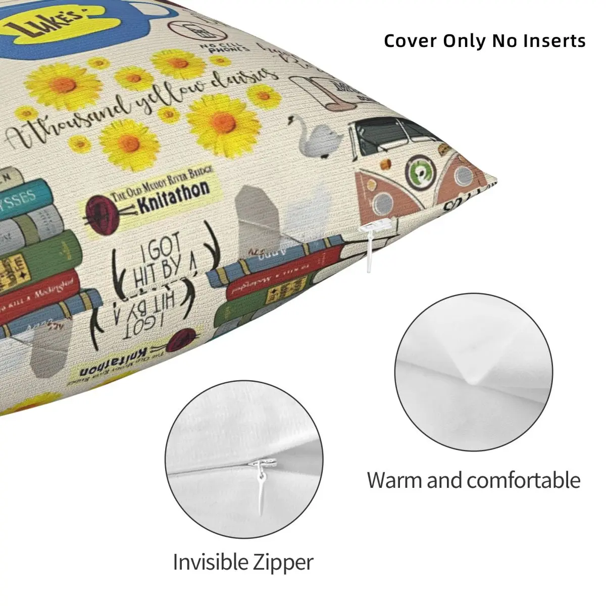 غطاء وسادة بوليستر للفتيات من Gilmore الناعم ، أنا أشرب القهوة مثل كيس وسادة للفتيات ، ديكور منزلي ، غطاء وسادة تلفزيون ، مربع #5