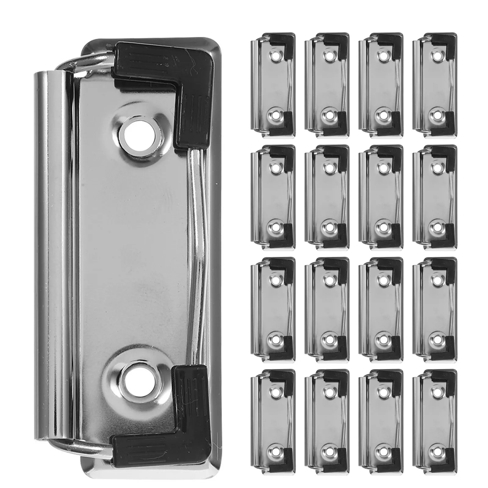 

30Pcs Sturdy Document Clips Metal Clipboard Clip Replacement Mountable Paper Clamp Clips Clipboard Hardware Office School File