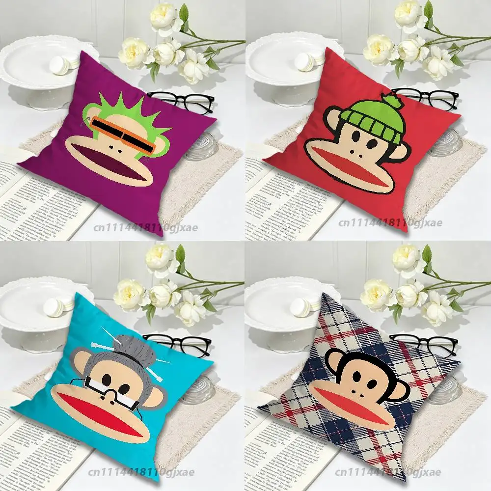 This is a monkey Paul Frank Pillow Case For Home Bedroom Car Office Decoration Living Room Sofa Cushion Cover Suitable