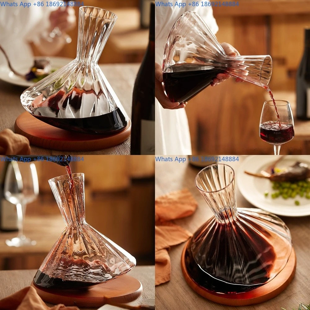 Luxury Glass Wine Decanter for Home Use Fast Aeration Wine Carafe Elegant Wine Dispenser