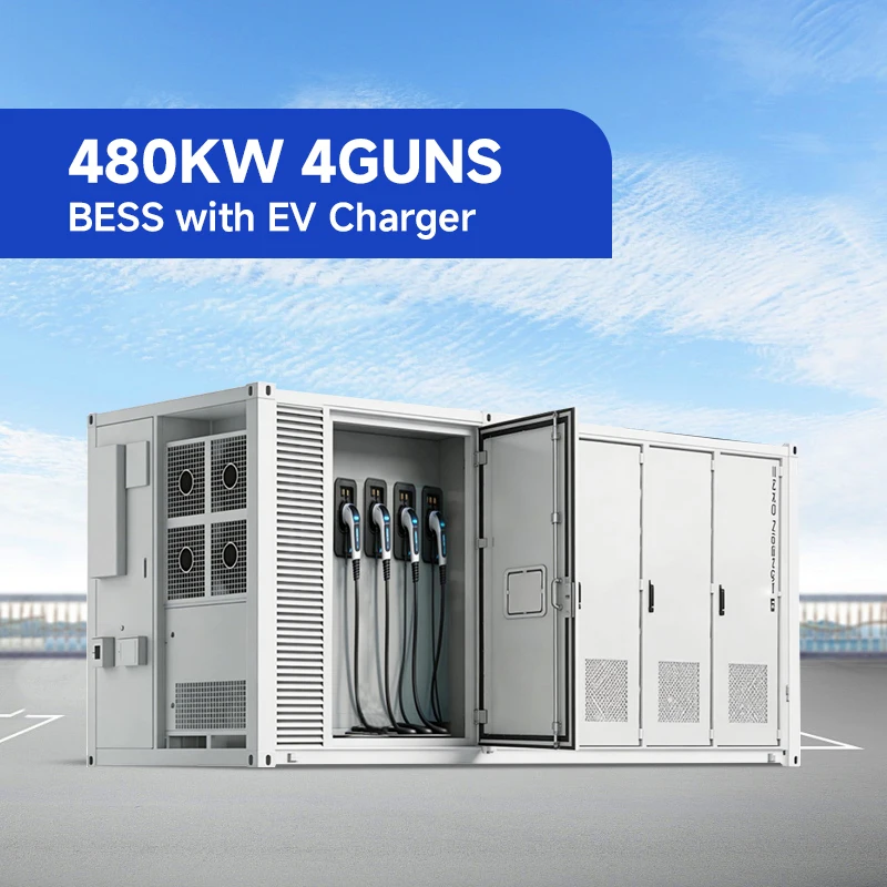 480KW 1MWH/1.5MWH 4 Guns CCS2 BESS Electric Car Power Fast Ev DC Charging Station Charger Pile for Electric Vehicle