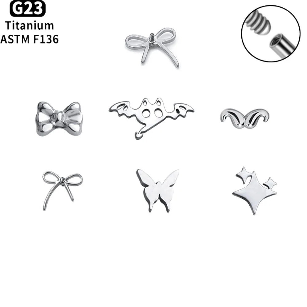 1Pc Titanium Labret Piercing Silver Cubic Zircon Lip Studs Ring Tragus Helix Ear Cartilage Tragus Pirsing Earring Jewelry