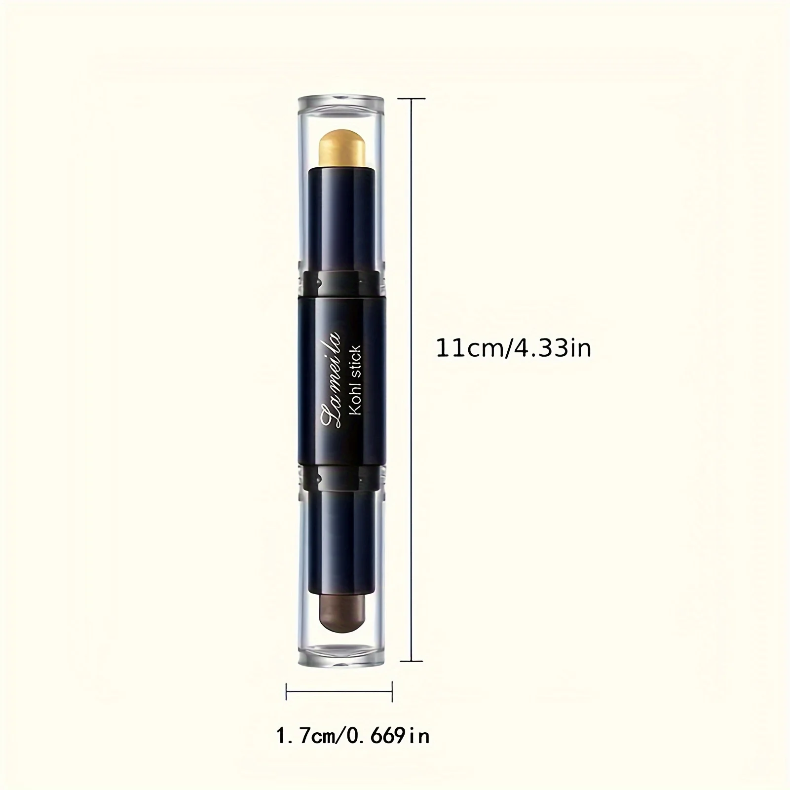 1pc Dual-Ended Eyeshadow Stick, Pearlescent Earth Tones, Waterproof & Non-Smudging Eyeshadow Stick, Beginner-friendly